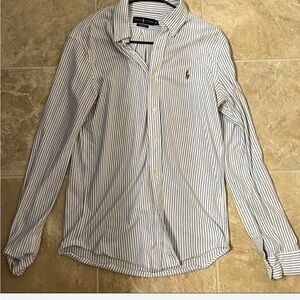 Polo Ralph Lauren Blue and White Striped Shirt